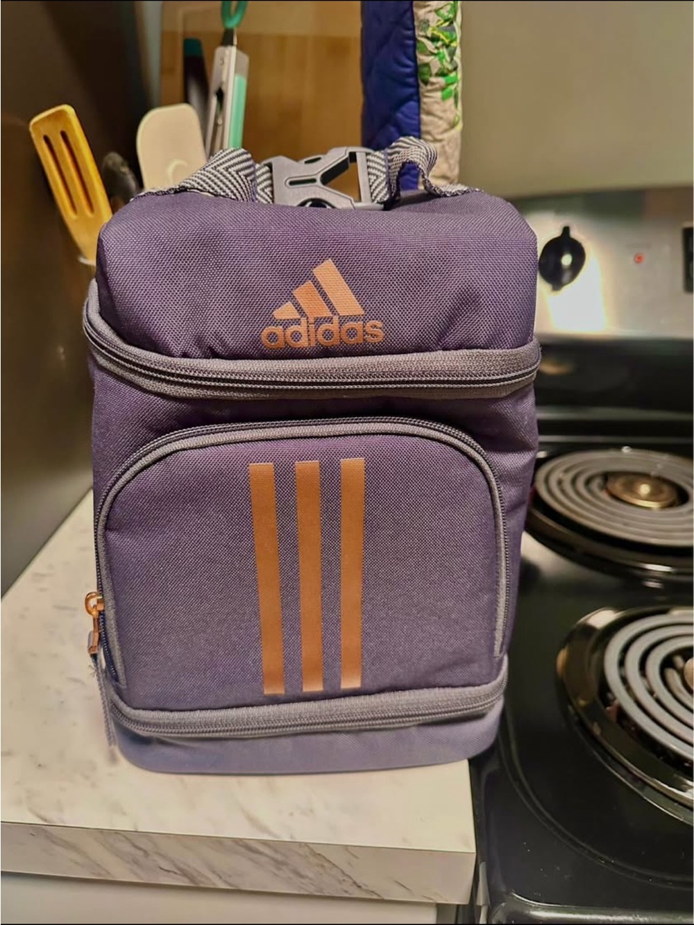 adidas Purple Toiletry Bag with Rose Gold Accents
